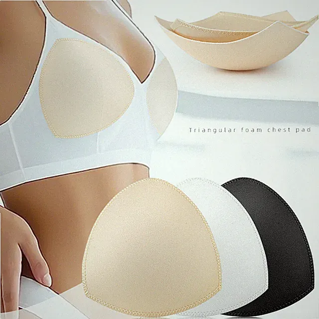 1 Paar Abnehmbare Triangel BH Pads Einlagen Schaum BH Enhancer Cup Brustpolster