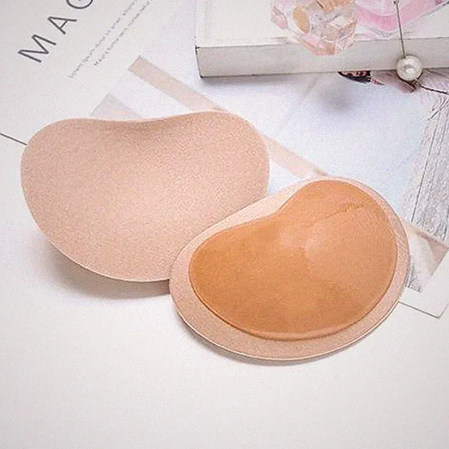 1 Paar Selbstklebende Schaumstoff Push Up BH Bikini Einlagen halbrund Kissen be