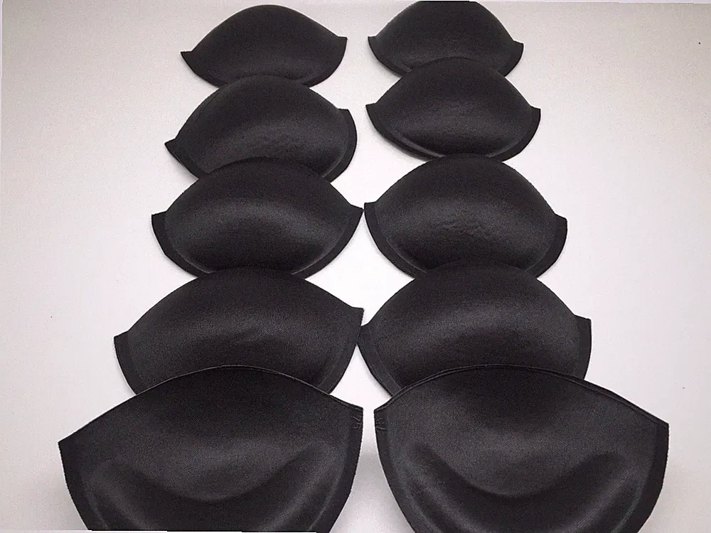 10 Paar schwarze BH-Körbchen zum Einnähen, Ausverkaufspreis, begrenzter Lagerbestand, Größe S, M, L