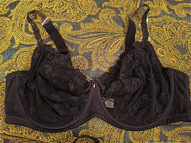 105D Nuance Damen Bügel-BH Spitze Transparente Träger Schwarz Abendkleid