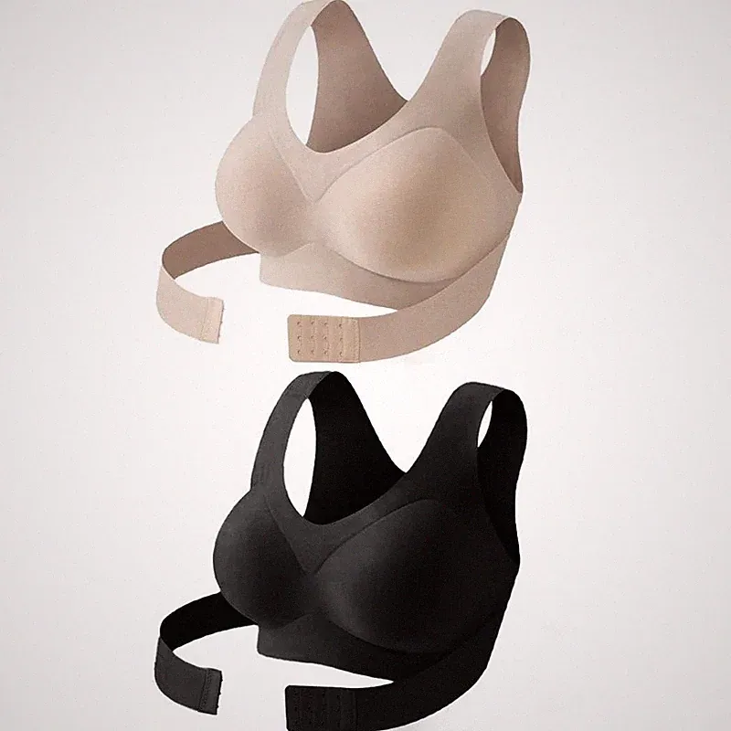 2 Stück Damen Haltungskorrektor BH Kabellos Rückenstütze Lift Up Yoga BH Shapewear