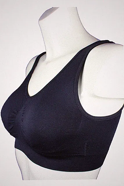 2 Stück Push Up Sport BH BRA Top Form ohne Bügel Bustier Microfas Vakuumbeutel