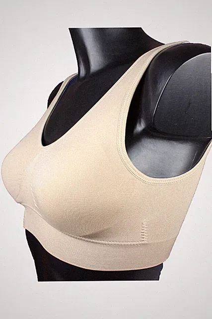 2 Stück Push Up Sport BH BRA Top Form ohne Bügel Bustier Microfaser Bo Organza