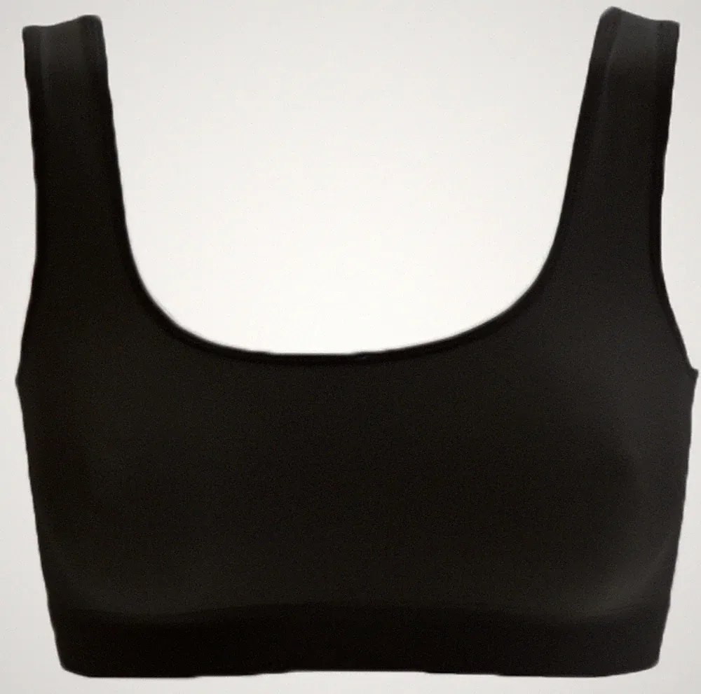 2 Stück Sport BH Soft Top BRA Bustier Microfaser schwarz S M L XL Wäschebeutel