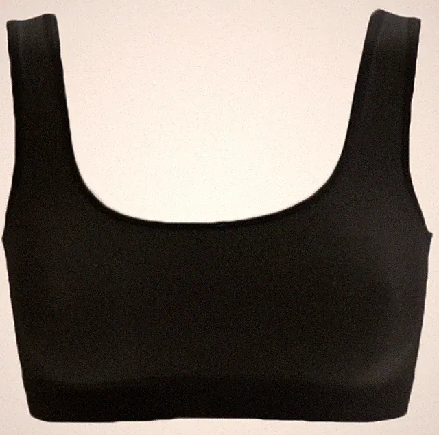 2 Stück Sport Bustier Soft BH Top BRA Seamless Microfaser schwarz S M L Organza