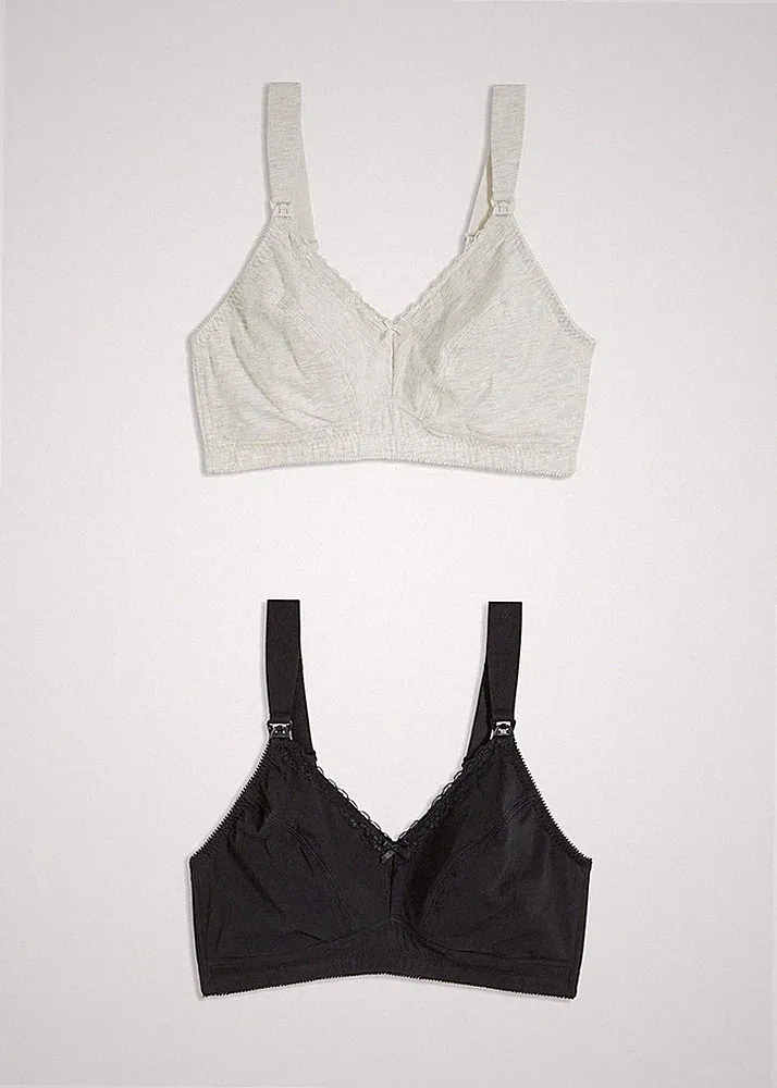 2 Stück Still BH Gr. (100) E Schwarz Hellgrau Damen-Bra Oberteil Neu*