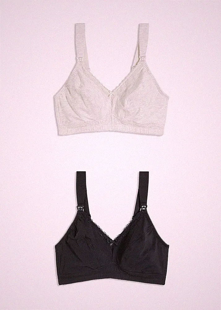 2 Stück Still BH Gr. (105) E Schwarz Hellgrau Damen-Bra Oberteil Neu*