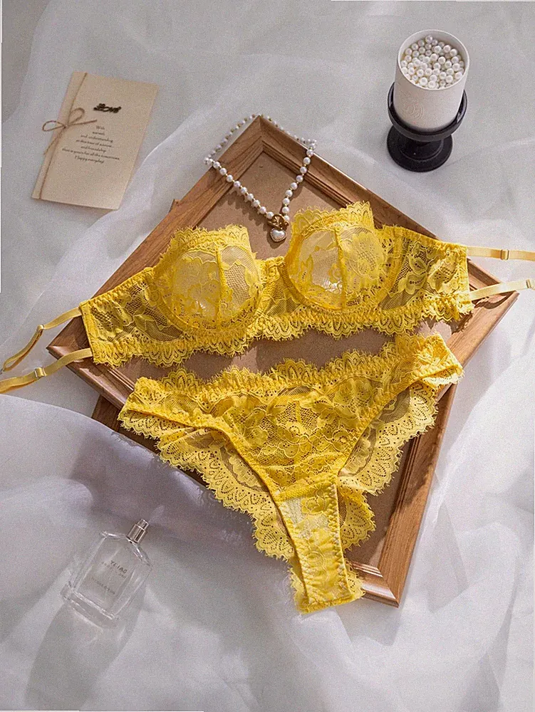 2 Stücke weißes Spitzen Bandeau BH Set Zart und sexy für jeden Anlass Billig24