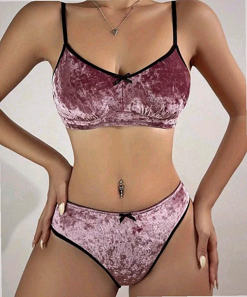 2-tlg. Set Unterwäsche Gr. 38 (M) Damen, Bügelloser BH + Höschen, Neu