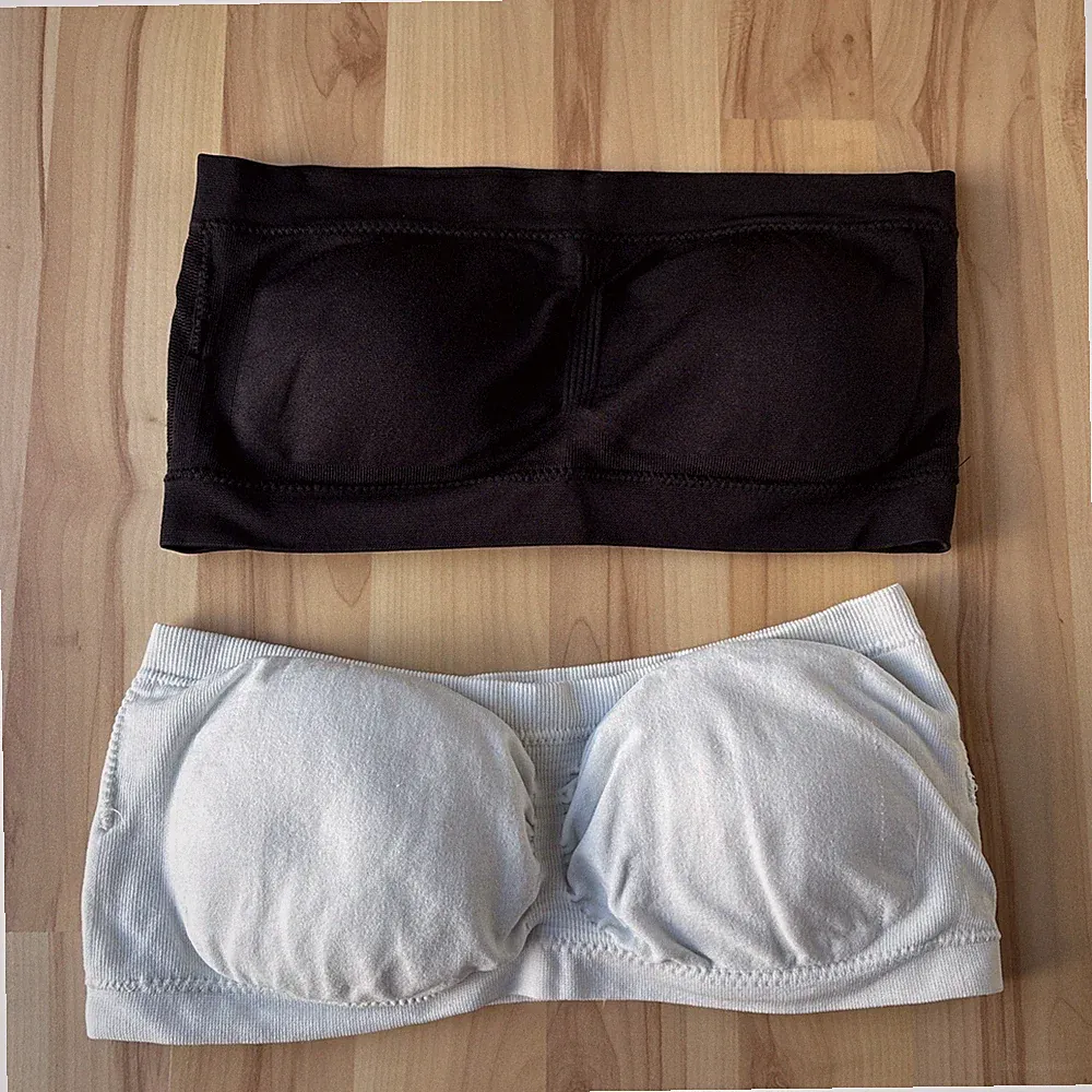 Schwarz Bandeau-BH