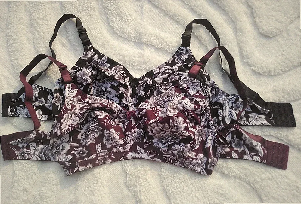 2er Pack Damen BH ohne Bügel, Minimizer BH, Frauen soft BHs Größe 85-110/ B C D