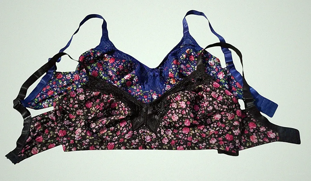 2er Pack Damen BH ohne Bügel, Minimizer BH, Frauen soft BHs Größe 90/B-115/ D