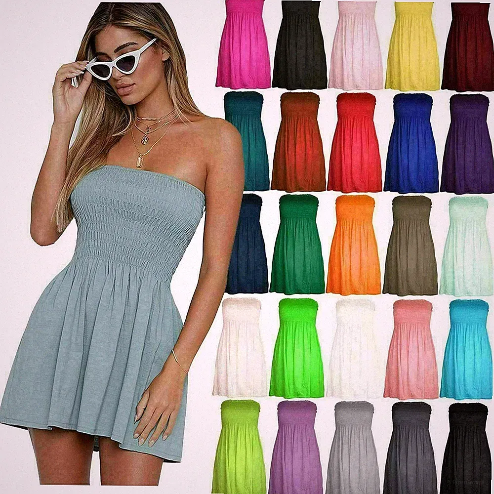 2er Pack Neu Damen Frauen Sheering Boob Röhre Bandeau Trägertop Größe