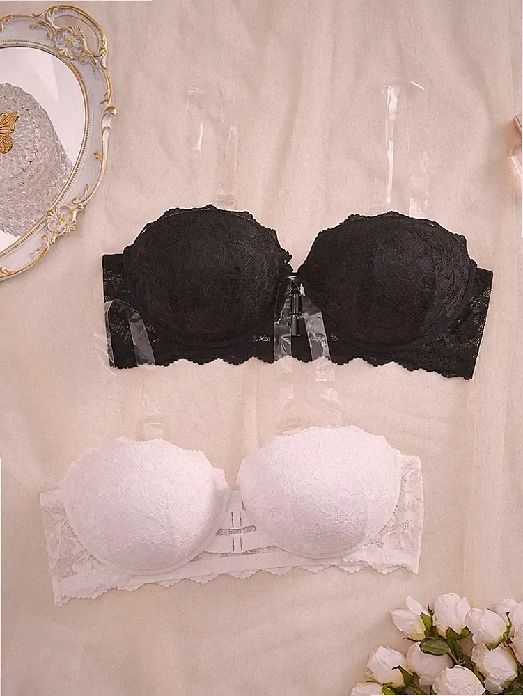 2er Pack Spitzen BH mit Frontverschluss in Große Größen Sexy Billig24