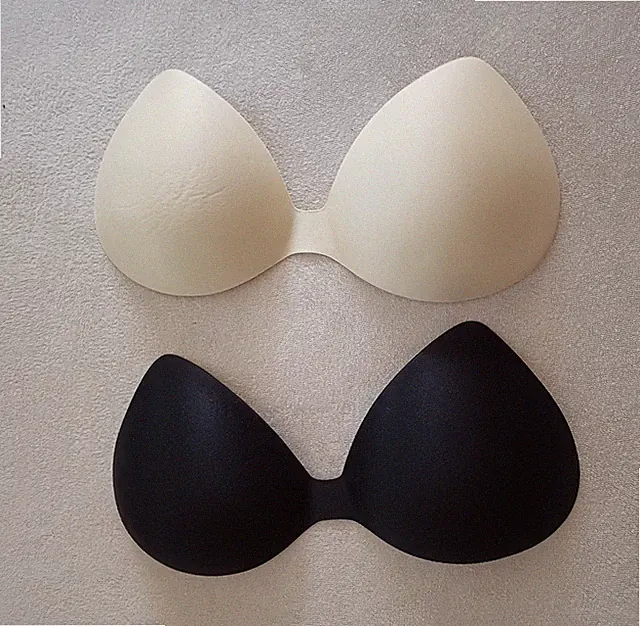 2er Set BH Top Sport Enges Oberteil Einsatz Einlage Schwarz Beige