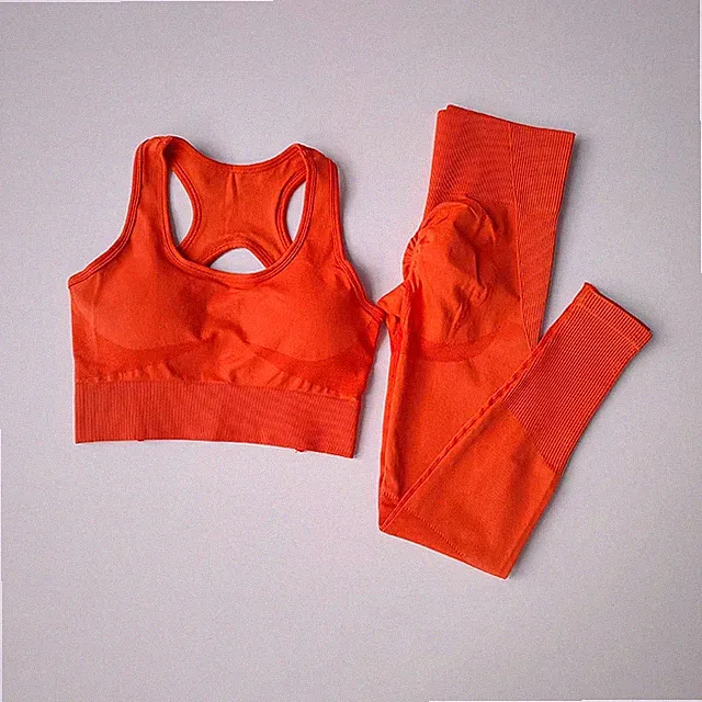 2pcs SPORTS Bh Tank Top Stoßfest Fitness Leggings Hose Yoga Damen Kleidung