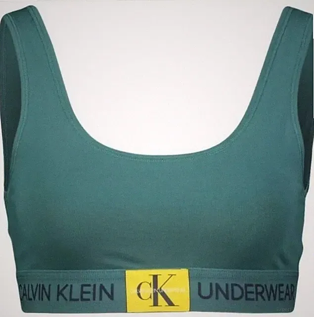 2x Calvin Klein grüne klassische Bralette BHs Gr. XS neu