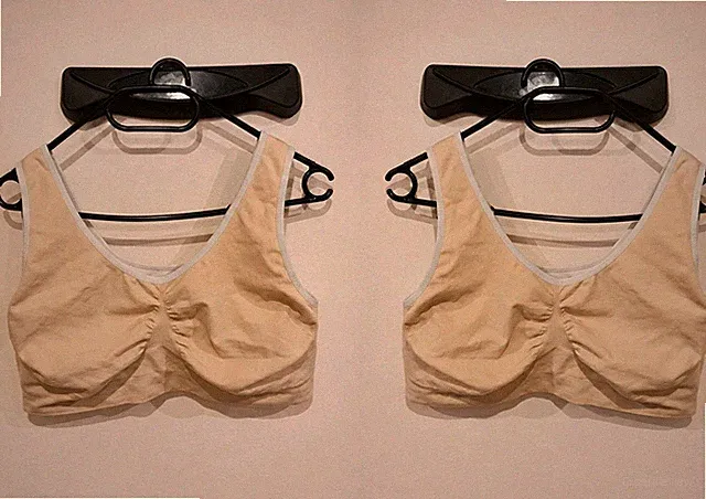 2x Komfort-Bustier / Komfort-BH in Beige Fast Ungetragen