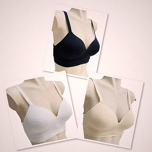 3 er Set Daily Essential BH Größe M Schwarz Weiß Beige