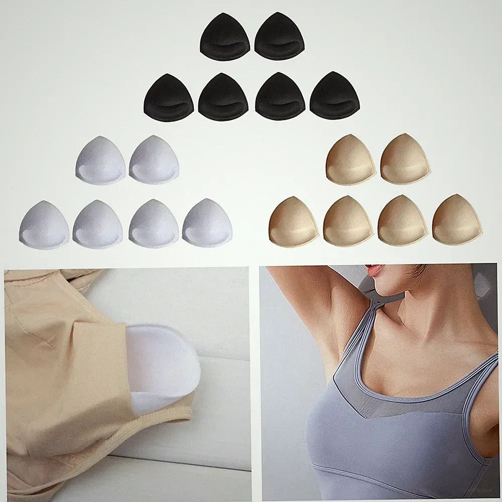 3 Paar Triangel BH Einsätze, Herausnehmbare BH Körbchen Einsätze, Push Up