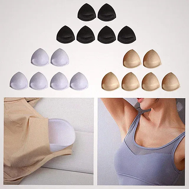 3 Paar Triangel BH Einsätze Pads Abnehmbare BH Einsätze Bequeme Ersatzpads
