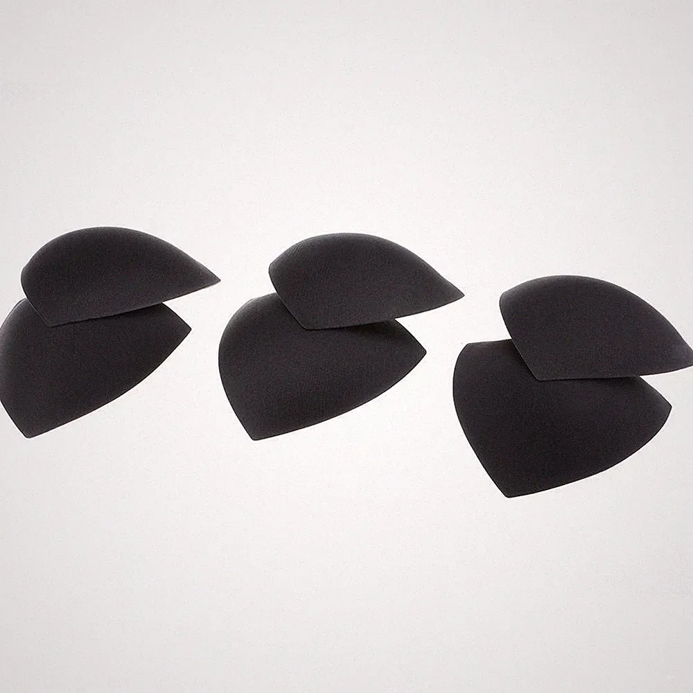 3 Paar Weiche Damen-Triangel-BH-Einlagen Für Sport-BH-Bikini-Schwarz