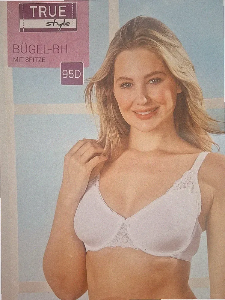 3 Stück Bügel Bh Mit Spitze 95 D