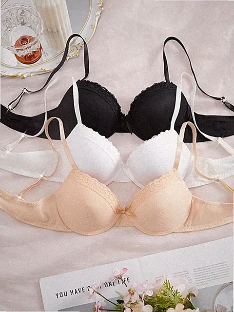 3 teiliges Set Damen Push up BH mit lässigem Design Billig24
