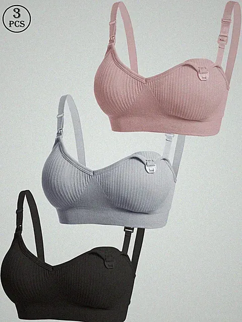 3 teiliges Still BH Set für werdende Mütter Bequemer Sitz und feminine Billig24
