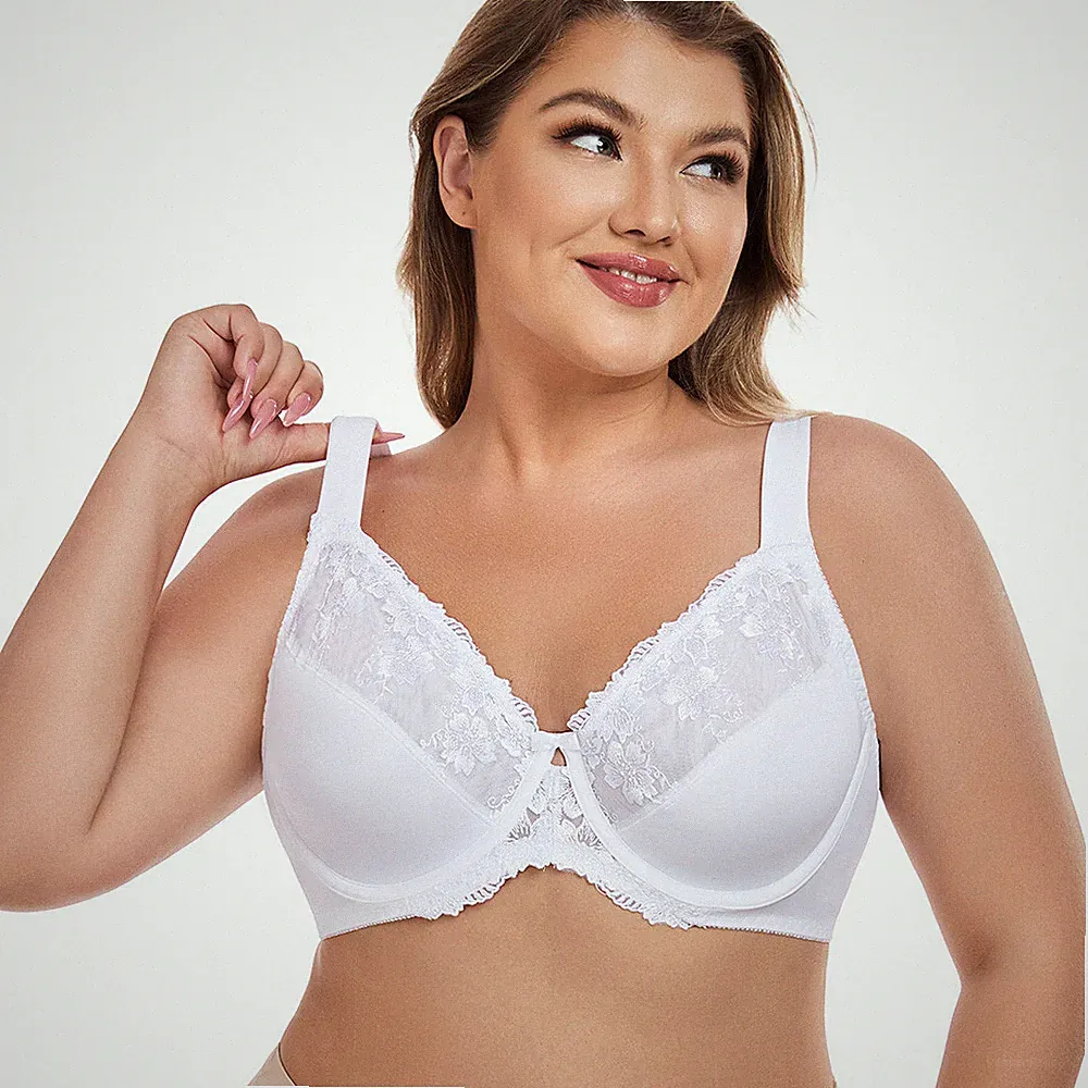 32-52 BCD/DDE/F/GG/H BIG SIZE Damen Bügel Minimizer BH Große Brust Spitze