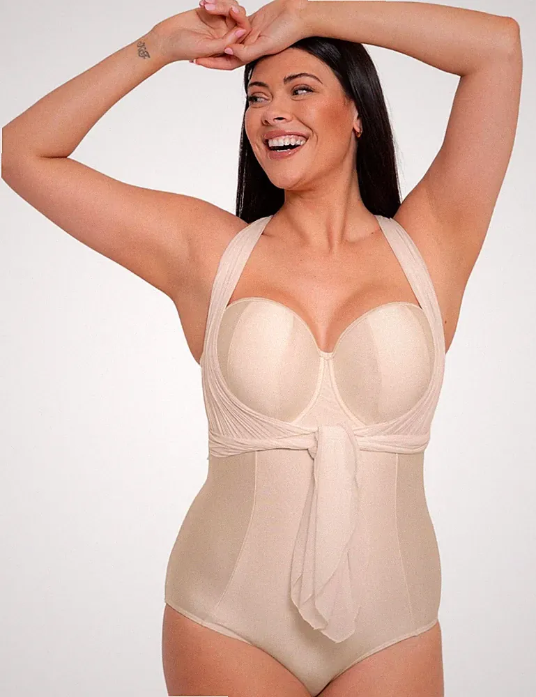34H Curvy Kate Wrapsody Badeanzug Multiway Bandeau Bügel Damen Bademode CS005600