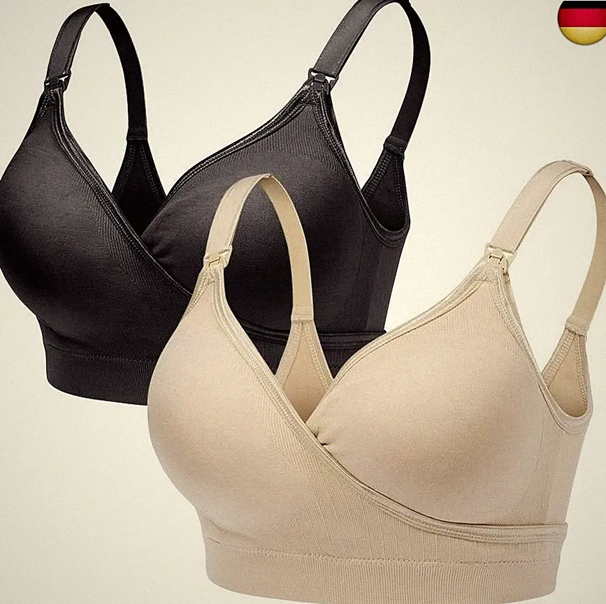 3er-Pack Damen Still-BH Bralette für Schwangerschaft und Stillen, nahtlos, kabel