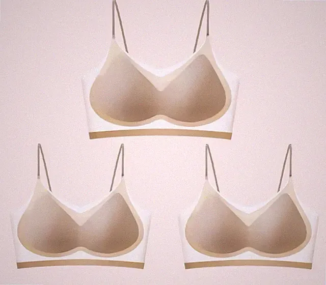 3er PACK NUDE ATMUNGSATIVER BH EISSEIDE *S/M* SEAMLESS FUNKTION*NAHTLOSER RÜCKEN
