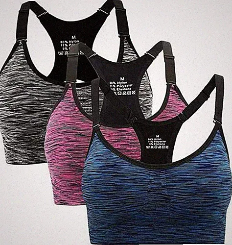 3er Set Damen Comfort BH Seamless Bustier ohne Bügel Freizeit und Sport BH Top