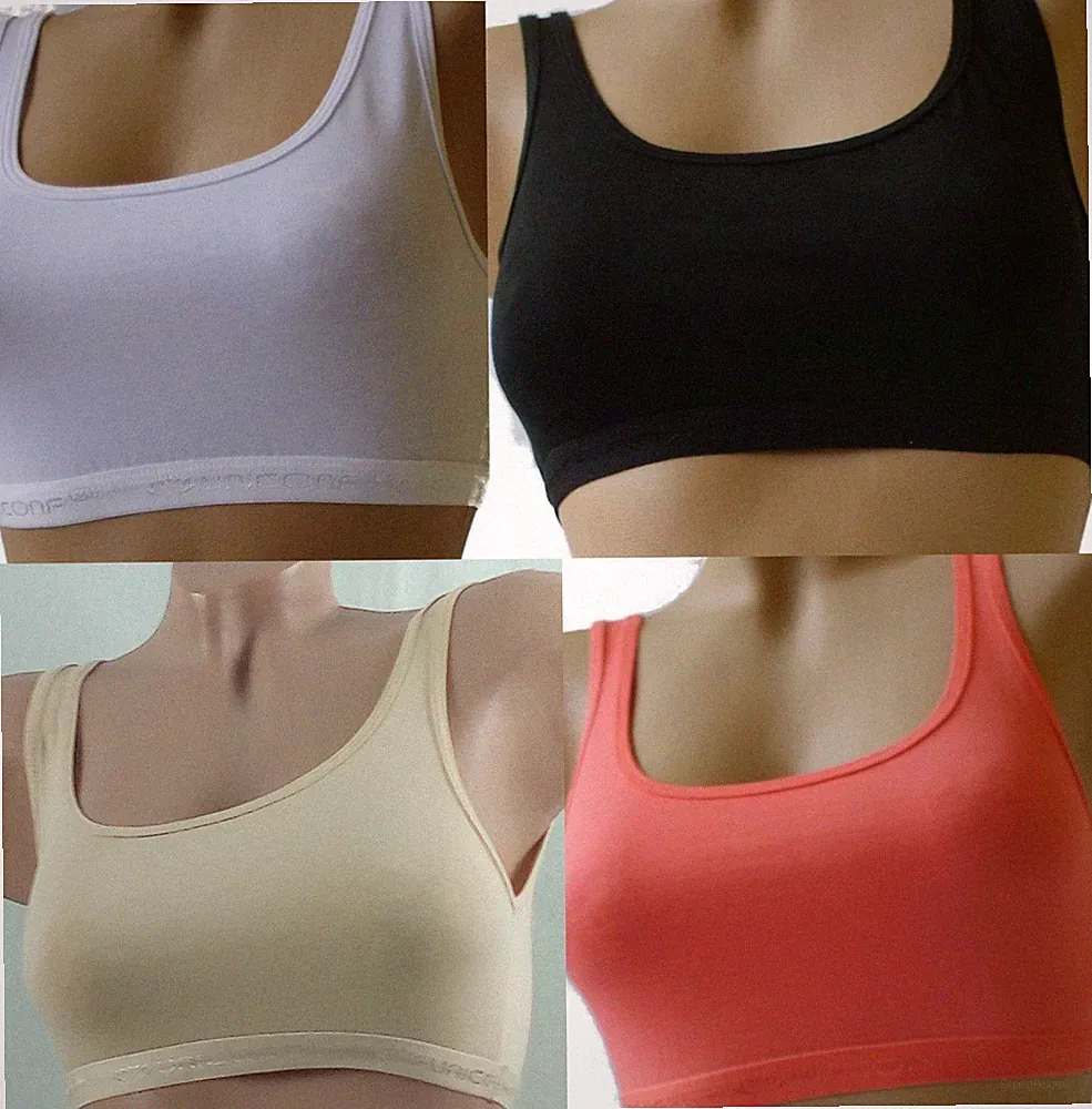4-er Packung Sport BH Bustier bis 3XL, 92% Baumwolle (Stück ab 4,99 Euro) (156)