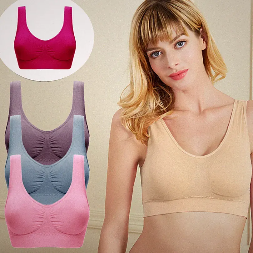 4er Pack Damen BH seamless Shirt BH S-4XL New Bustier Top