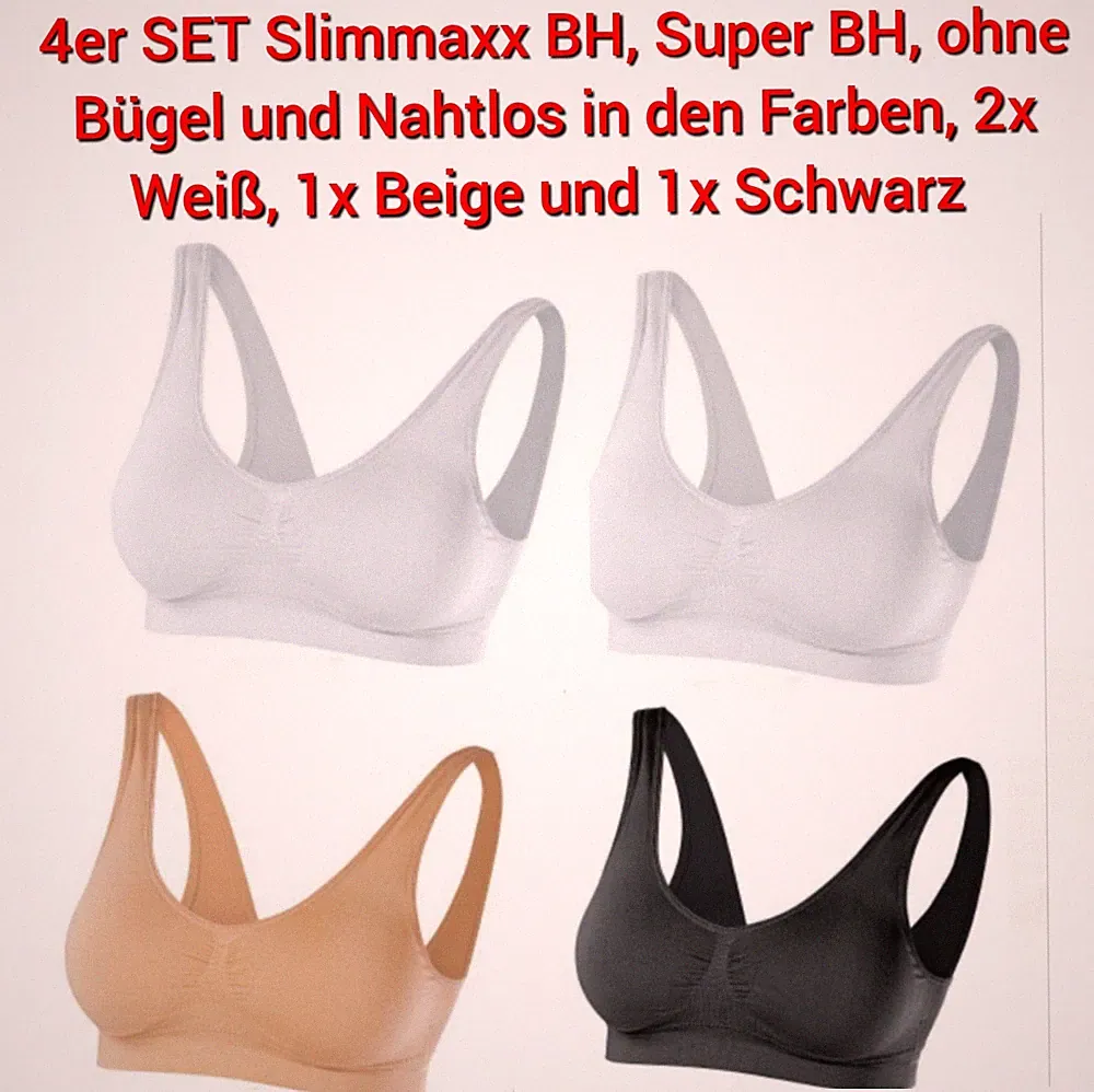 4er SET BH, Super BH, Sport BH, Nahtlos und ohne Bügel , Slimmaxx TV Werbung