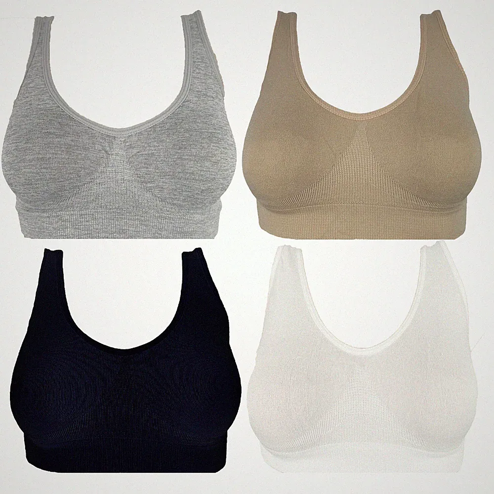 4er Set Mädchen Bustier Sport BH Top Seamless Farbmix 128 134 140 146 152 158