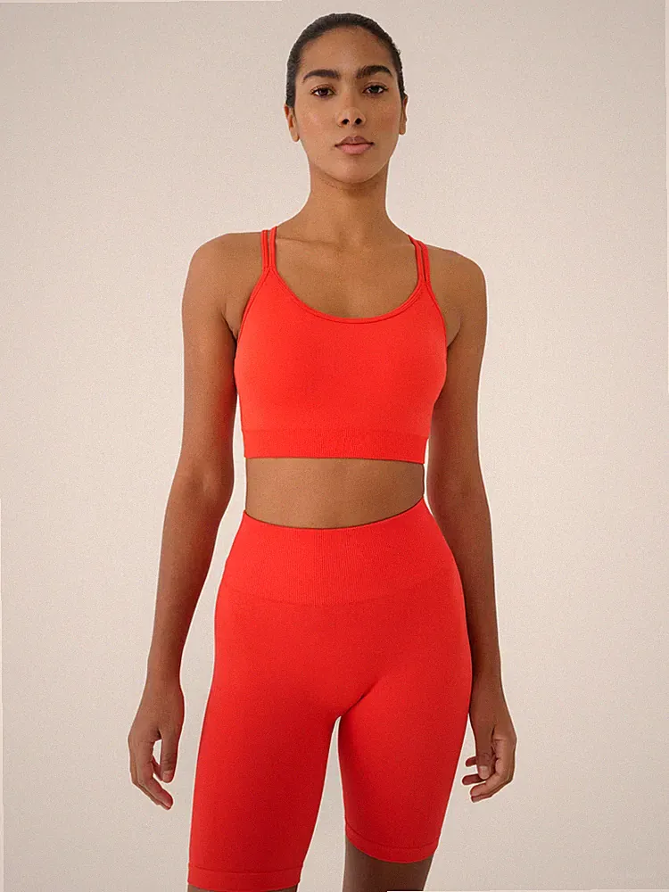 4F Damen Sport-BH mit leichter Stützung - rot 4FRSS25USBAF211-62S