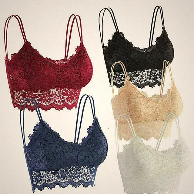 5 Set Damen Nahtlos Bustier Sport Push Up Bra Fitness Yoga Comfort BH Seamless
