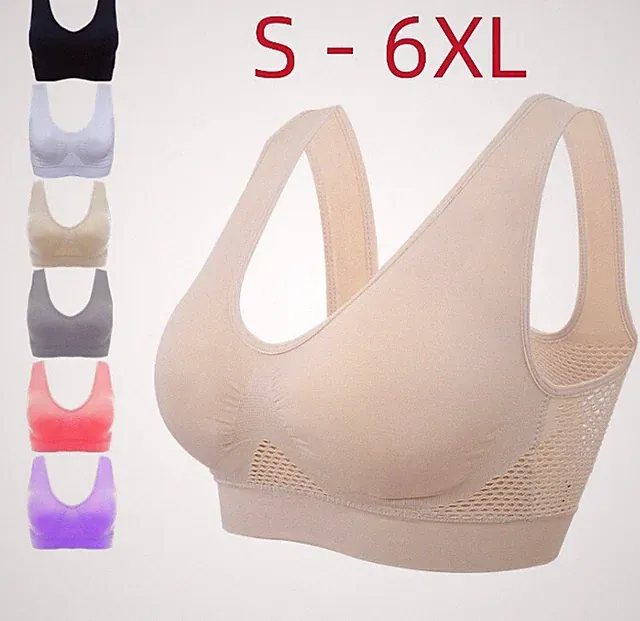 6/3 Set Damen Comfort Sport-BH Bustier Bra stoßfest Lauf Fitness Yoga Bra S-6XL