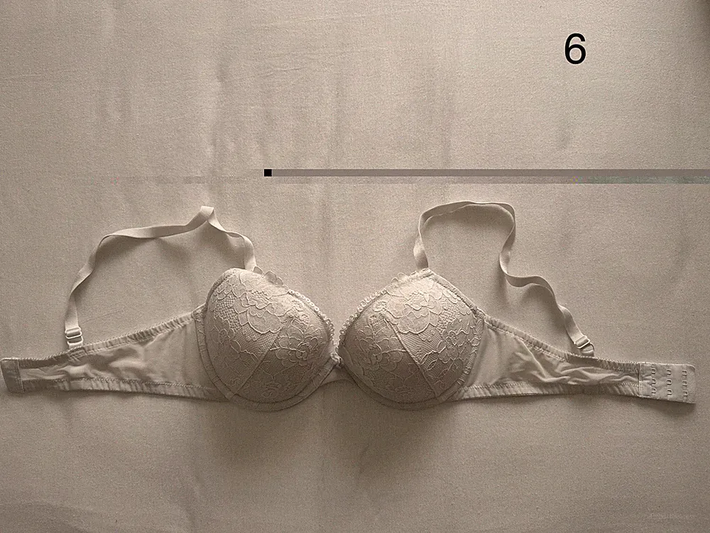 6) H&M Push-up BH weiß-creme 80C s. guter Zustand