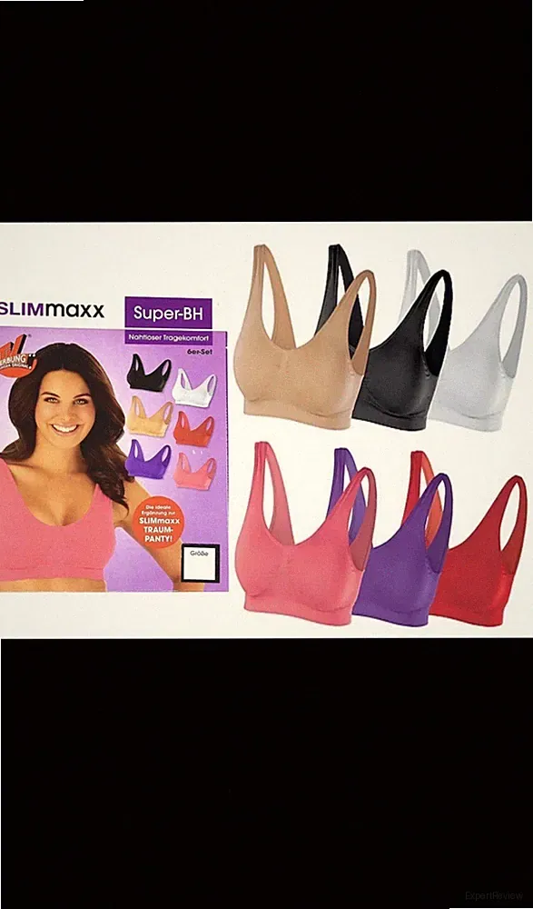6er PACK Slimmaxx Damen BH Super-BH in 6 versch. Farben Nahtloser Tragekomf XL