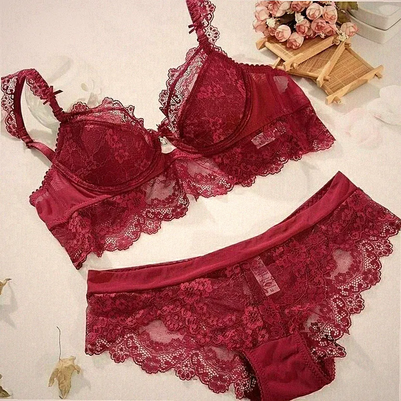 70-95 ABCD SEXY SPITZE PUSH UP DESSOUS BH SET SLIP DAMEN UNTERWÄSCHE BH