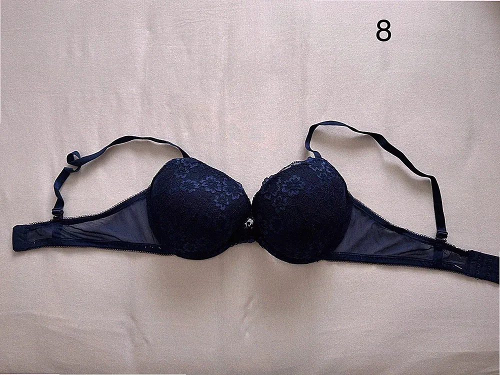 8) H&M Push-up BH blau 80C ohne Etikett guter Zustand