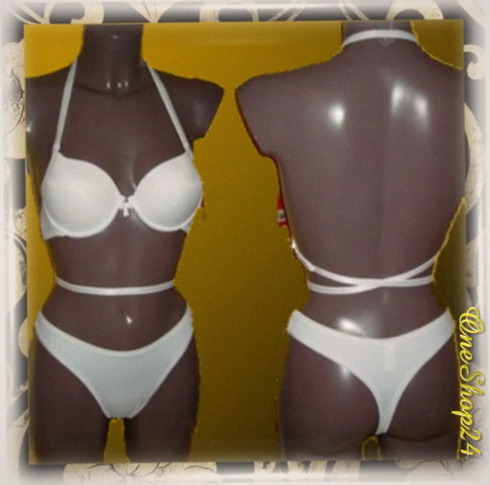 #98| BH-Set Multiway - Push up / String -abnehmbare Träger- creme - 85 B / 80 C