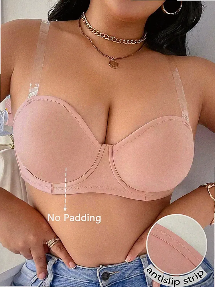 Abnehmbarer transparenter Träger Sexy Unterbügel BH in Große Größen für Billig24