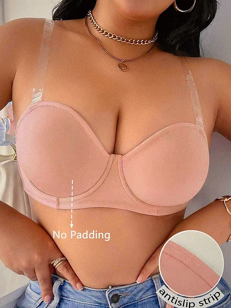 Abnehmbarer transparenter Träger Sexy Unterbügel BH in großen Größen Billig24
