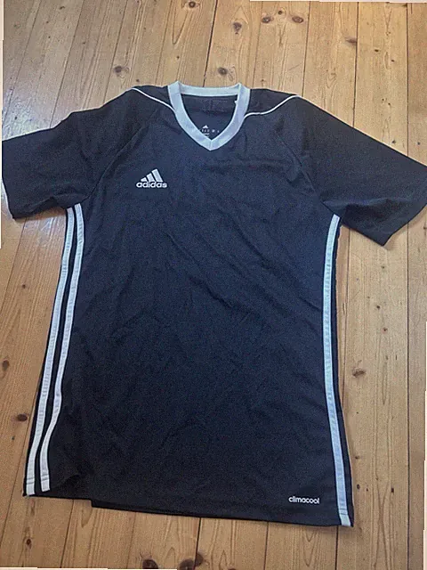 adidas ClimaCool Herren Trikot T-Shirt Kurzarm V-Ausschnitt Schwarz/Weiß S