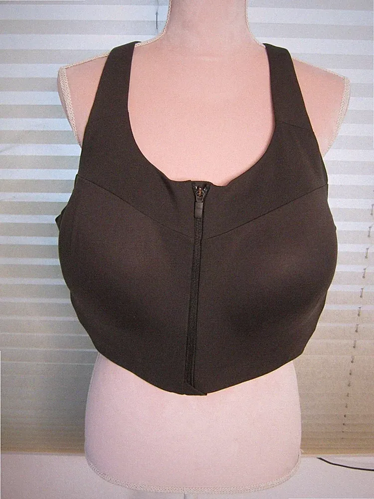Adidas Damen Sport BH Gr. 110 D -schwarz Reißverschluss vorne